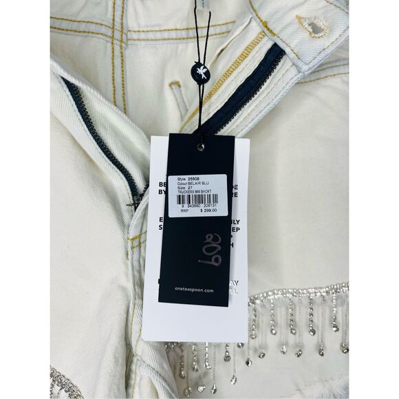 One Teaspoon Razzle Dazzle Trucker Mid Waist Relaxed Denim Shorts Size 27 NWT - Picture 10 of 10